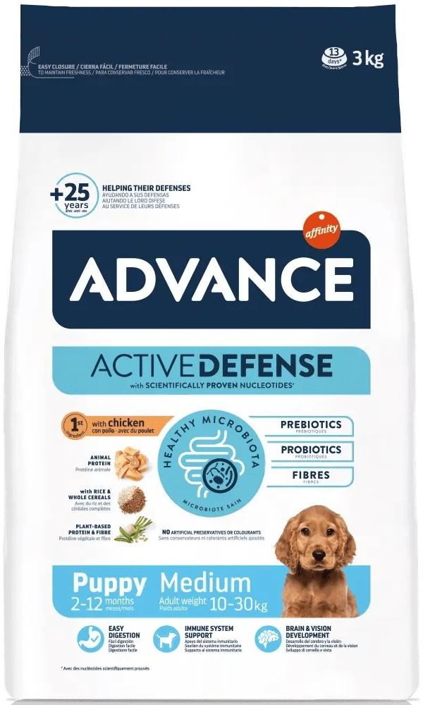 Advance Dog Medium Puppy Chicken and Rice КУРИЦА корм для щенков средних пород 3 кг (507319)